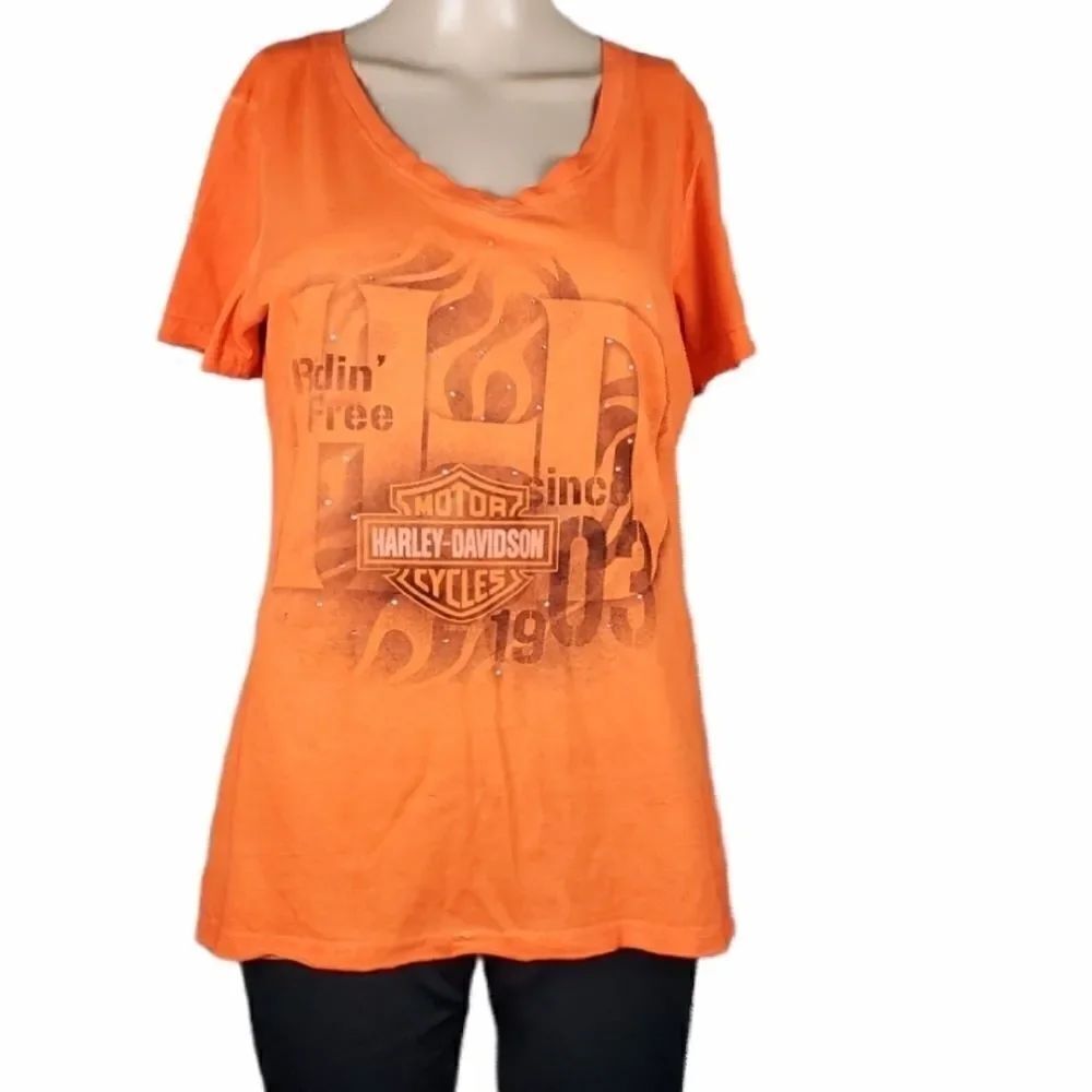 Harley-Davidson Orange Graphic T-Shirt 